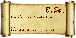 Balázsi Szabolcs névjegykártya